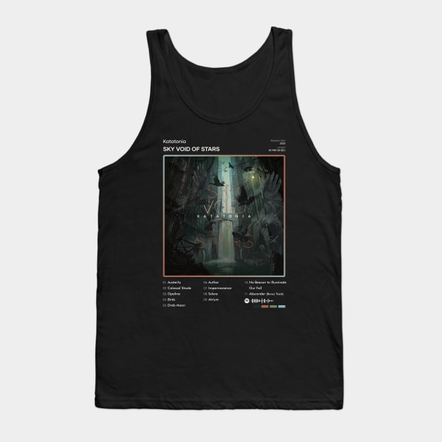 Katatonia - Sky Void of Stars Tracklist Album Tank Top by 80sRetro